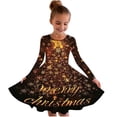 thumbnail image 1 of RXMEKW Robe Patineuse de Noël Imprimée pour Filles à Manches Longues à Col Rond Robe Tournoyante pour Récital et Fête pour l'École des Fêtes et les Événements Festifs, 1 of 5