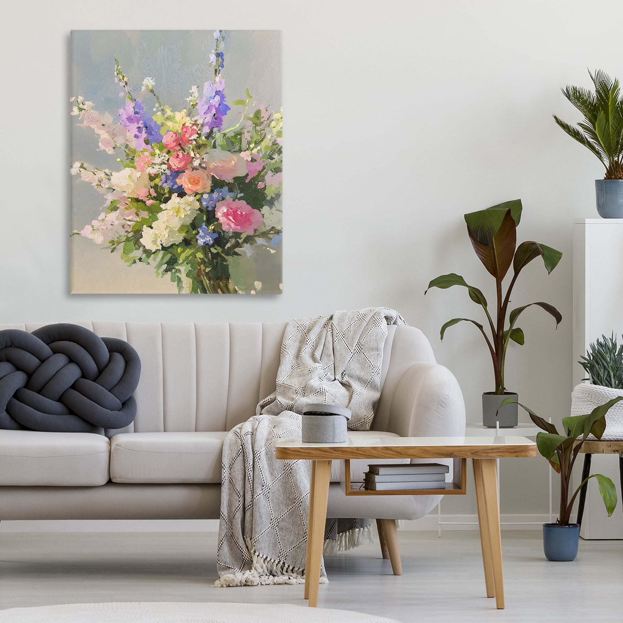 Stupell Industries Romantic Pastel Garden Bouquet Canvas Wall Art, design by The Prints Vibe