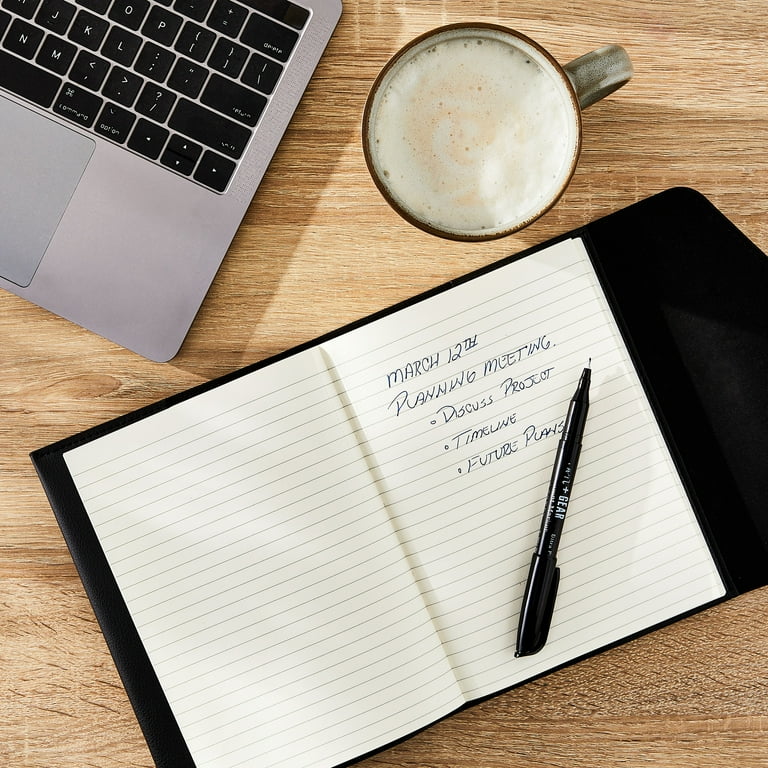 Pen+Gear Black Perforated Simulated Leather Journal, 192 Pages photo 2