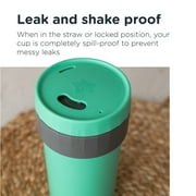 Tommee Tippee 3-in-1 Insulated Toddler Convertible Cup, 18m+, 10oz, Spill-Proof, Green, 1 Pack