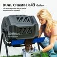 thumbnail image 4 of Outsunny Outdoor Dual Chamber 360° Rotating Composter 43 Gallon Blue, 4 of 10