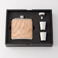 thumbnail image 4 of Weddingstar Oak Wood Wrapped Stainless Steel Hip Flask, 4 of 5