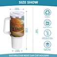 thumbnail image 3 of 40 Oz Car Handle Water Bottle Water Cup Water Bottle Water Jug Coffee Cup Travel Water Bottle Autumn Road, 3 of 8