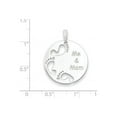 thumbnail image 2 of 925 Sterling Silver Polished Me and Mom Pendant Necklace 30x23mm Wide Pendant for Women - 1.6 Grams, 2 of 4