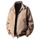 thumbnail image 2 of Ceisia Men's Casual Flip Collar Zipper Jacket with Pockets Oversized Contrast Hood Gift Outerwear, 2 of 9