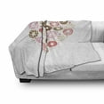thumbnail image 3 of Heart Soft Flannel Fleece Throw Blanket, Shape with Tasty Donuts Dessert Theme Chocolate Glazed Sprinkles and Creamy Pastry, Cozy Plush for Indoor and Outdoor Use, 50" x 70", Multicolor, by Ambesonne, 3 of 6