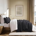 thumbnail image 2 of EVERGRACE Cotton Coverlet Set King Size 3 Pieces, Lightweight Soft Ribbed Matelassé Bedspread Quilt Set, Cozy Oversized Quilted Bedding Set with 2 Pillow Shams for All Seasons, Washed Black, 2 of 8