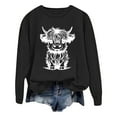 thumbnail image 1 of WEAIXIMIUNG Chandails à Col Rond pour Femmes, Designs Mignons, Chandail d'Automne et d'Hiver pour Femmes 2025, Col Rond, Mode, Imprimé Vache, Manches Longues, Mode Décontractée, Mode Sortie, 1 of 4