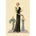 thumbnail image 2 of Vintage Fashion 13x18 Black Ornate Wood Framed with Double Matting Museum Art Print Titled - Modeles Originaur: Fashions for a Starlet, 2 of 4