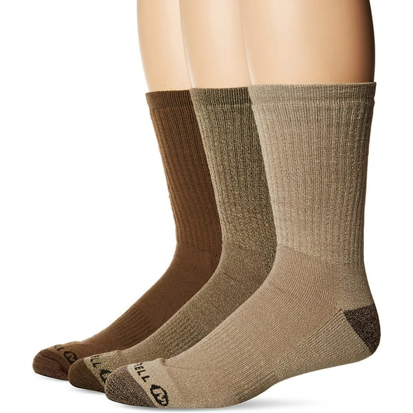 Merrell Mens 3 Pack Cushioned Performance Hiker Socks Low/Quarter/Crew Socks