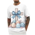 thumbnail image 2 of YTCAMLO Plus Size Easter Shirts for Men Casual Cross Jesus Graphic T Shirts Short Sleeve Workout Tees Quick Dry Christian Tops M, 2 of 5