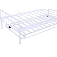 thumbnail image 5 of Twin Size Metal Frame Daybed with Trundle,Heavy Duty Steel Slat Support Saving Space Bed Sofa,Bedroom Living Room Furniture for Guest,No Spring Box Needed, White Finish, 5 of 7