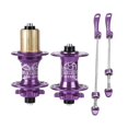 thumbnail image 2 of Buje de 32 orificios Aluminio Ally Bicicleta de montaña 7-11 es Buje de freno de disco Eje delantero trasero de liberación Morado Delantero Trasero Macarena bujes de bicicleta de montaña, 2 of 8