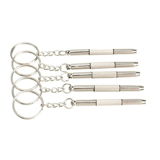 5 uds 3 en 1 destornillador de anteojos Kit de reparación de reloj de sol con llavero