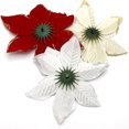 thumbnail image 3 of Simulación de flores navideñas con purpurina en polvo, girasol, creativa y nueva corona para árbol de Navidad, decoraciones de ratán, 3 of 4