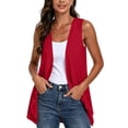 thumbnail image 4 of Rciityk Women's Open Front Irregular Hem Sleeveless Knit Vest Cardigan, Lightweight, Pockets, S-2XL, 4 of 8