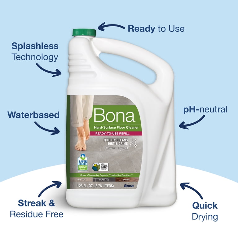Bona Multi-Surface Floor Cleaning Solution Refill, 128 Fl Oz photo 3