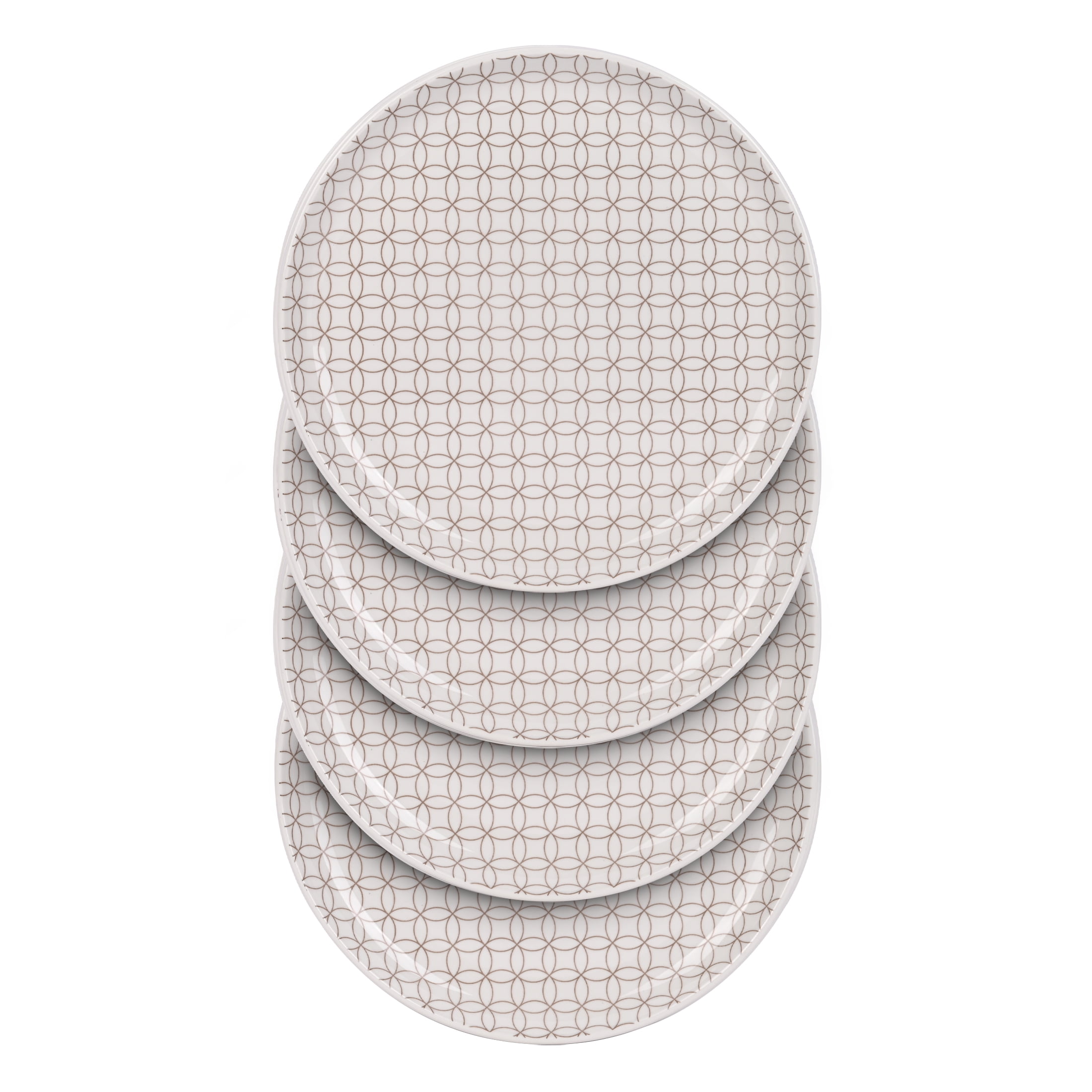 Mainstays Alessandra Brown 4-pack Stoneware Dinner Plate Set, 10.2", MS DINNER PLATE BROWN