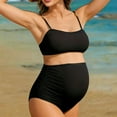 thumbnail image 3 of RXMEKW Maternity Two-Piece Swimsuit for Women Off-Shoulder Backless Bikini Set with Shoulder Strap Polyester, 3 of 6