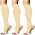 thumbnail image 1 of HSHDLDF 3 Paires de Chaussettes de Compression à Bout Ouvert pour Hommes Femmes Chaussettes de Compression Sans Orteils, 1 of 7