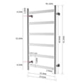 thumbnail image 3 of HEATGENE Towel Warmer 6 Flat Bar Towel Dryer Wall-Mounted Plug-in Bath Towel Heater - Mirror Polish, 3 of 9