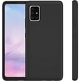 thumbnail image 2 of Galaxy A51 5G Case, Liquid Silicone Case Dual Layer Hybrid Hard PC Soft Silicone Gel Rubber Bumper Slim Fit for Samsung Galaxy A51 5G, Black, 2 of 12