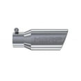 thumbnail image 2 of MBRP T5157 Embout d'Échappement Universel en Acier Inoxydable Poli, Entrée 2.75 Pouces Sortie 4 Pouces Sortie 10 Pouces Longueur Totale, Embout Roulé Incliné, 2 of 3