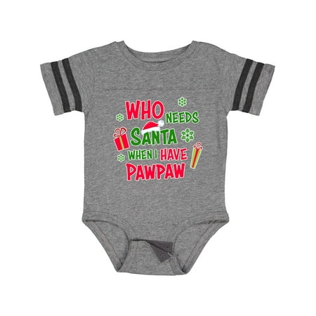 

Inktastic Who Needs Santa when I Have Pawpaw Gift Baby Boy or Baby Girl Bodysuit