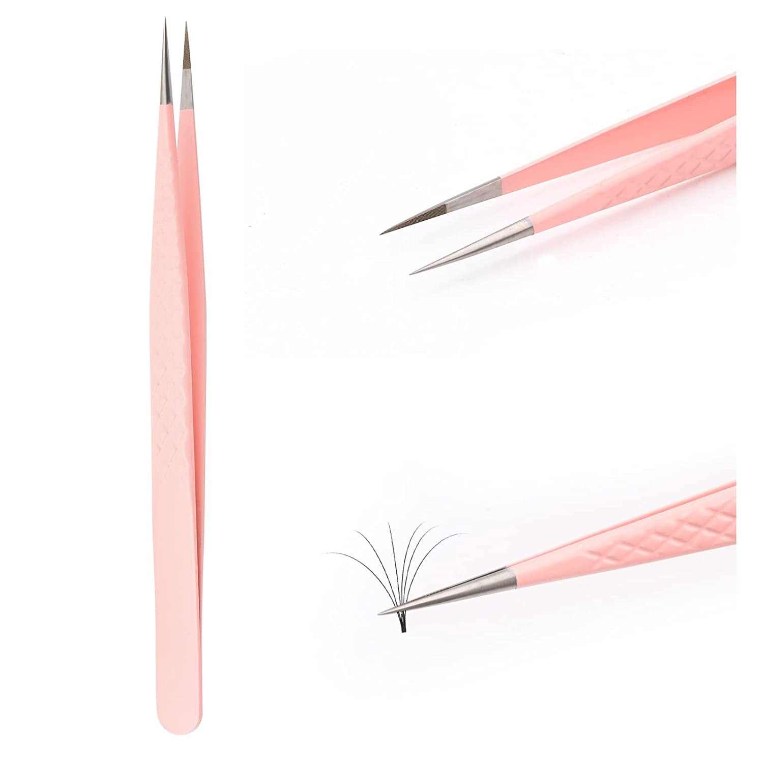 Lash Tweezers for Eyelash Extensions Tweezers Precision Straight Fiber
