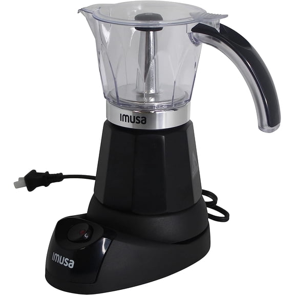 Imusa 6 or 3cup Electric Espresso Maker, Black C95
