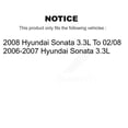 thumbnail image 2 of Transit Auto Front Rear Disc Brake Rotors and Semi-Metallic Pads Kit for Car Hyundai Sonata 3.3L K8F-101255, 2 of 11