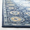 thumbnail image 3 of SAFAVIEH Heritage Francine Floral Wool Runner Rug, Navy/Gold, 2'3" x 8', 3 of 7