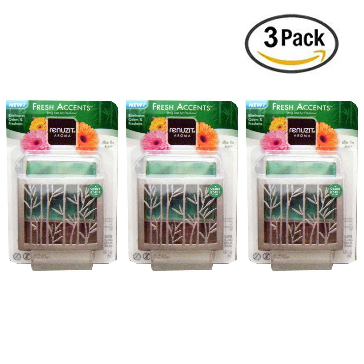 Renuzit Fresh Accents Long Last Air Freshener After The Rain Pack Of 3
