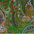 thumbnail image 3 of DK Homewares Boho Decorative Sofa Throw Pillowcase 16 Inch Cotton Kantha Paisley Ethnic Square Couch Cushion Cover (Size - 40x40 cm ; Color: Parrot Green ) - 1 Pcs (Cover Only), 3 of 3