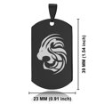 thumbnail image 2 of Stainless Steel Tribal Leo Zodiac (Lion) Dog Tag Pendant Necklace, 2 of 3
