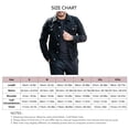 thumbnail image 5 of Chaqueta con estampado de leopardo para hombre Tendencia de moda Casual Chaqueta superior de manga larga con estampado de leopardo de un solo pecho Negro S, 5 of 5
