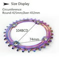 thumbnail image 4 of BUCKLOS 30/32/34/36/38/40/42T MTB Bicycle Chainring 104BCD Chain Ring Compatible with 8/9/10/11 speed chain, 4 of 7