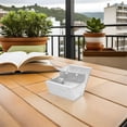 thumbnail image 1 of Raindrops Durable Silver Iron Rabbit Feeder Box for Easy Cleaning and Waste Control Ideal for Farm Storage Size 4pcs, 1 of 8