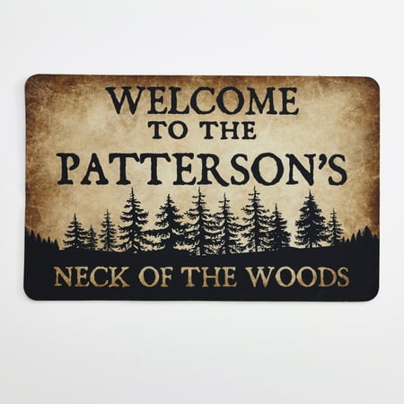 Personalized Neck of the Woods Doormat