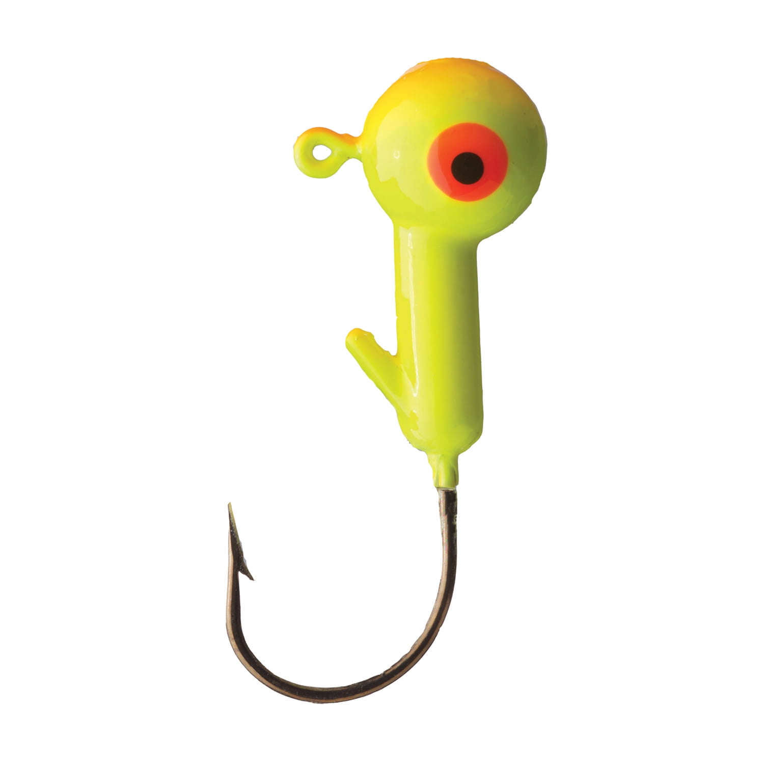 (2 pack) Eagle Claw Ball Head Fishing Jig, Orange & Chartreuse 1/8 oz.
