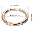 thumbnail image 2 of GFDYREE 51x39x6mm Spring Gate O Rings, 5 Pack Round Snap Clip Zinc Alloy for Keyrings Buckle, Rose Gold, 2 of 5