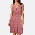 thumbnail image 2 of Women Summer Sleeveless Neck Women Long Dress Spring Boho Floral with Lady Summer Dress Pocket Elastic Waist Ruffle Sundresses for Women Casual Summer Midi Length Mini Dresses, 2 of 5