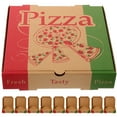 thumbnail image 1 of 10 cajas de pizza para llevar, de papel grueso, de 8 pulgadas, para envolver pizzas, de 9 pulgadas., 1 of 7