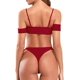 thumbnail image 2 of Traje de baño de Dos Piezas con Bikini Fuera del Hombro y Tanga para Mujer rojo vino CH rojo vino CH Xishao ropa, 2 of 2