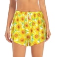thumbnail image 2 of Salouo Sunflowers2 Print Women's 2 in 1 Running Shorts Double-Layer Shorts Athletic Workout Gym Yoga Shorts Running Shorts for Women-Small, 2 of 7