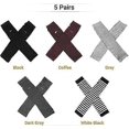 thumbnail image 3 of 5 Pairs Arm Warmers Knitted Thumb Hole for Women, Winter Wrist Long Gloves Fingerless Mittens, 3 of 5