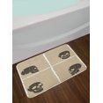 thumbnail image 2 of Grunge Bath Mat, Skull Figure on Murky Flat Framework Halloween Crossbones Spooky Monster Image, Non-Slip Plush Mat Bathroom Kitchen Laundry Room Decor, 29.5 X 17.5 Inches, Tan Dark Taupe, Ambesonne, 2 of 2