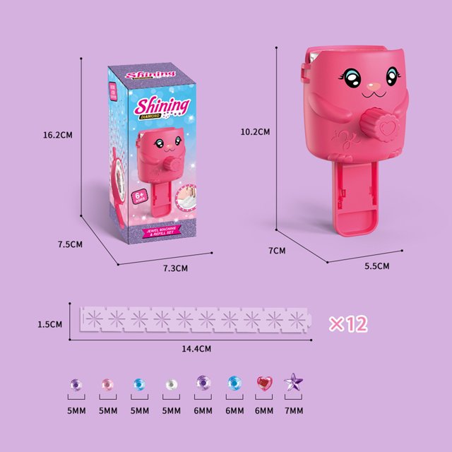 Máquina Perforadora De Bricolaje Grapadora de diamante brillante con 120 piezas de diamante de plástico para niñas (diamante de plástico) Ndcxsfigh libre de BPA