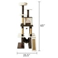 thumbnail image 4 of Vibrant Life 7-Level Cat Tree with Built-In Massager, Brown and Cream, 65", 4 of 7