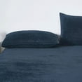 thumbnail image 4 of Chezmoi Collection Extra Soft Fleece Sheet Set King, 4-Piece Microplush Non-Pilling Velvety Bed Sheet, Deep Pocket - Lightweight All Season Warmth, King, Navy Blue, 4 of 9